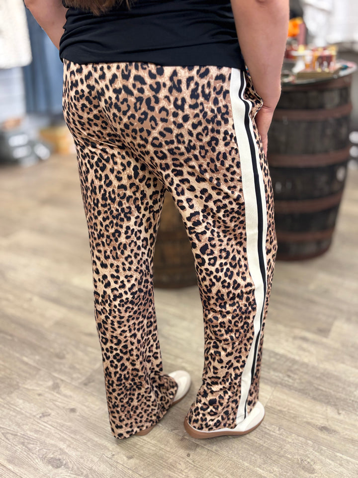 On The Prowl Leopard Print Pants-Bottoms-Rae Mode-Evergreen Boutique, Women’s Fashion Boutique in Santa Claus, Indiana