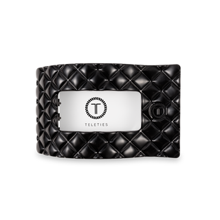 Flat Rectangle Hair Clip | Medium | Jet Black Quilted-TELETIES-Evergreen Boutique, Women’s Fashion Boutique in Santa Claus, Indiana