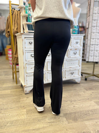 Brushed Microfiber Flare Hi-waist Yoga Pants