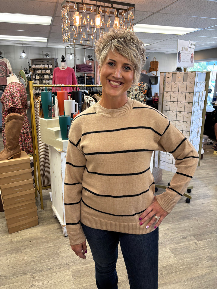 The Cookie Dough Sweater-Tops-LA MIEL-Evergreen Boutique, Women’s Fashion Boutique in Santa Claus, Indiana