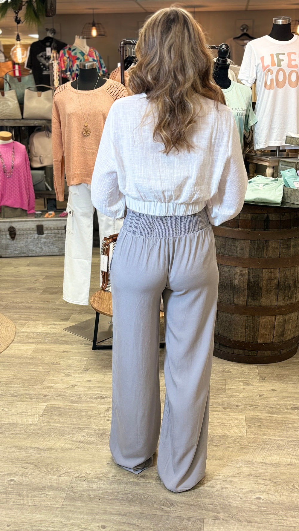 Exhale Tencel Pants-Pants-Love Tree-Evergreen Boutique, Women’s Fashion Boutique in Santa Claus, Indiana