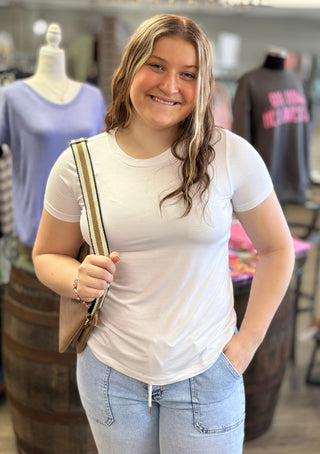 Soft Touch Basic Modal Tee-Tops-Rae Mode-Evergreen Boutique, Women’s Fashion Boutique in Santa Claus, Indiana