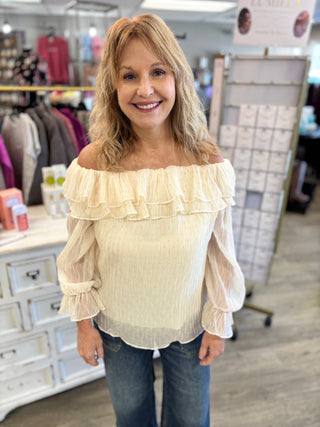 Dot Your Eyes Chiffon Top