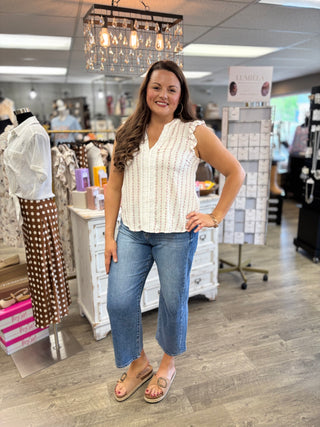 Rosy Ruffle Moment Top