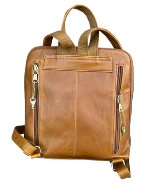 Wax Oil Cowhide Leather Backpack-Handbags-Roma Leathers, Inc.-Evergreen Boutique, Women’s Fashion Boutique in Santa Claus, Indiana