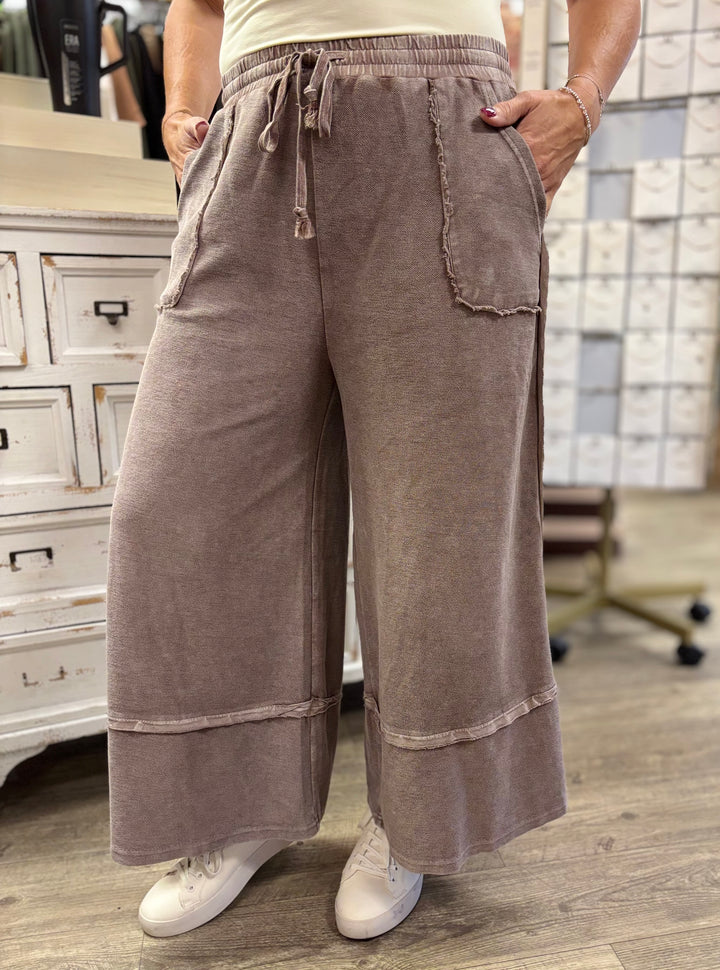 You Belong With Me Mineral Washed Pants-Bottoms-Easel-Evergreen Boutique, Women’s Fashion Boutique in Santa Claus, Indiana