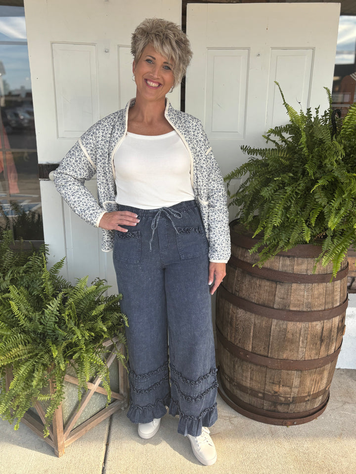 Frill Seeker Tiered Ruffled Pants-Bottoms-Mittoshop-Evergreen Boutique, Women’s Fashion Boutique in Santa Claus, Indiana