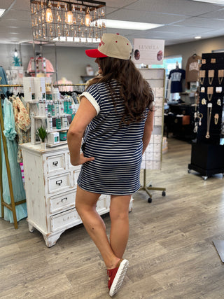 Boardwalk Babe Striped Dress