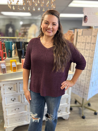 Alpine Glow Crew Neck Knit Sweater-Tops-Evergreen Boutique-Evergreen Boutique, Women’s Fashion Boutique in Santa Claus, Indiana