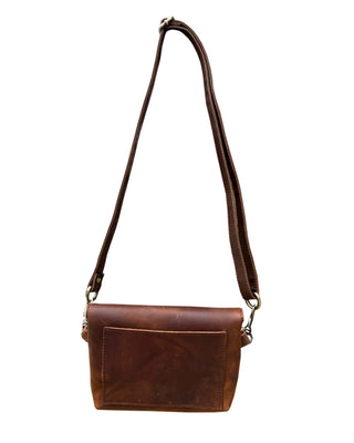 W022S crazy horse genuine leather crossbody-Roma Leathers, Inc.-Evergreen Boutique, Women’s Fashion Boutique in Santa Claus, Indiana