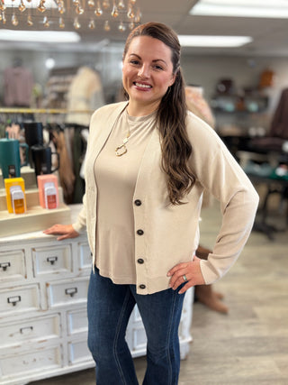 The Sunday Button Up Cardigan-Tops-Zenana-Evergreen Boutique, Women’s Fashion Boutique in Santa Claus, Indiana