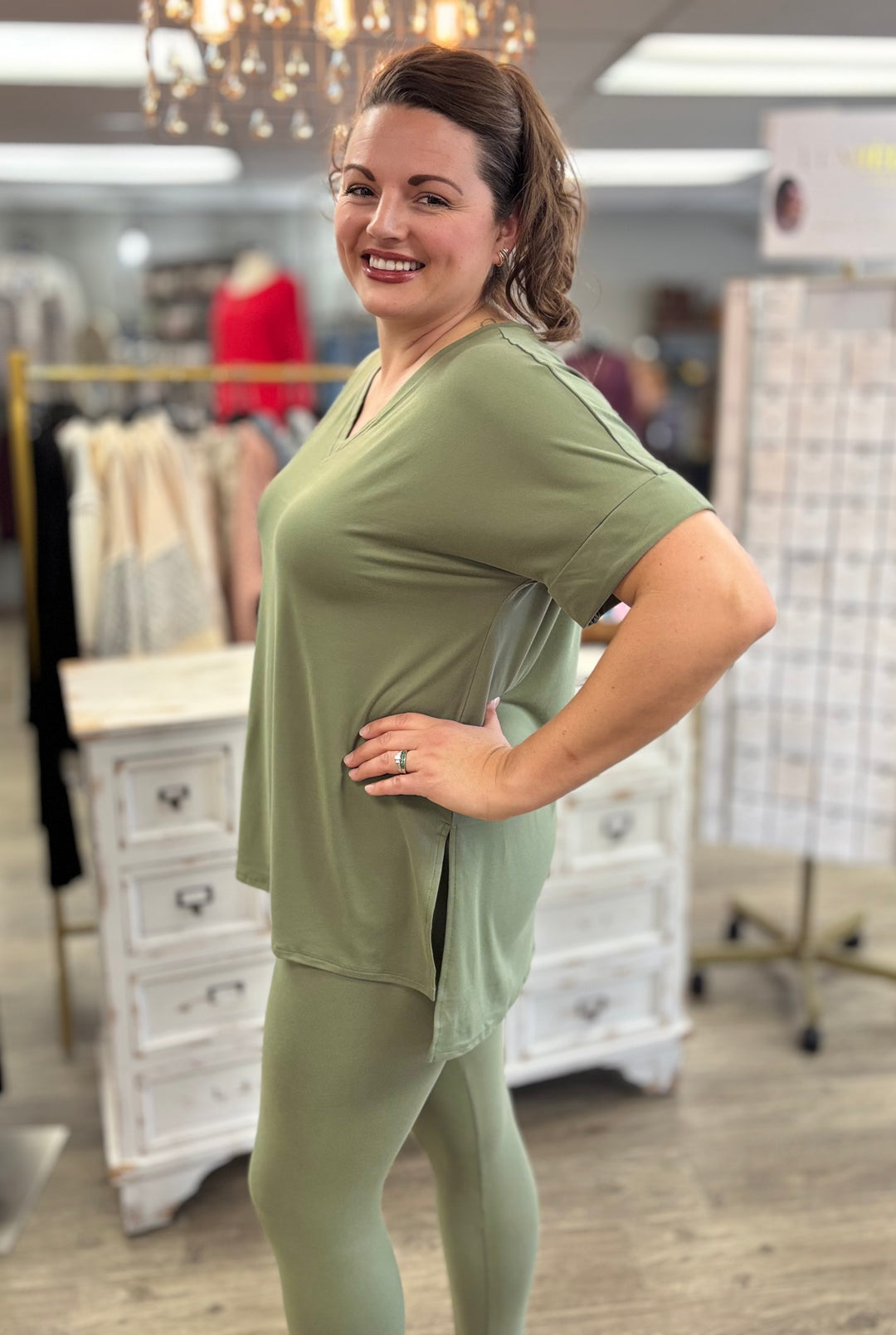 Brushed Microfiber Lounge Set-Activewear Sets-Zenana-Evergreen Boutique, Women’s Fashion Boutique in Santa Claus, Indiana
