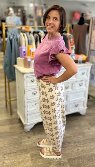 The Orchid Flutter Sleeve Top