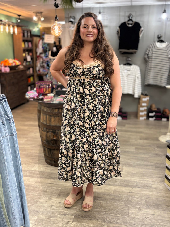 Forever Charming Midi Dress-Dresses-Blu Pepper-Evergreen Boutique, Women’s Fashion Boutique in Santa Claus, Indiana