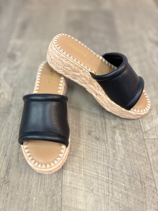 The Monte Black Wedge Shoe