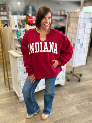 INDIANA/IN Reversible Varsity Sweatshirt