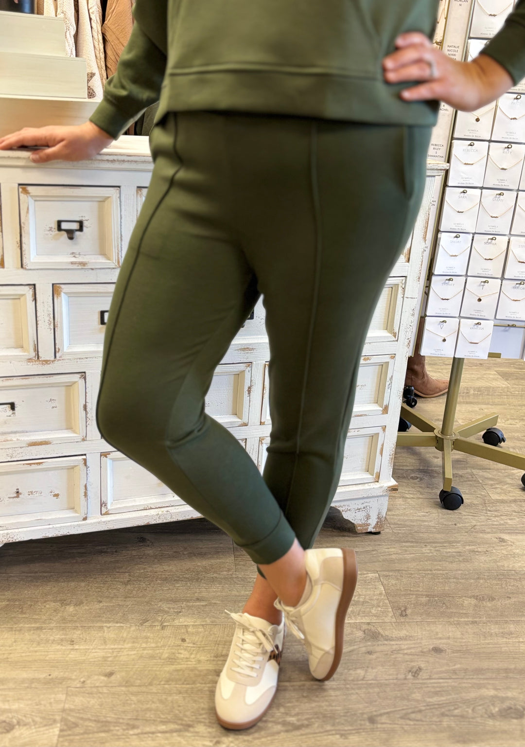 Zenana On Repeat Scuba Jogger Pants-Bottoms-Zenana-Evergreen Boutique, Women’s Fashion Boutique in Santa Claus, Indiana