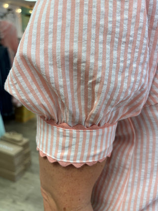 Just Peachy Striped Blouse