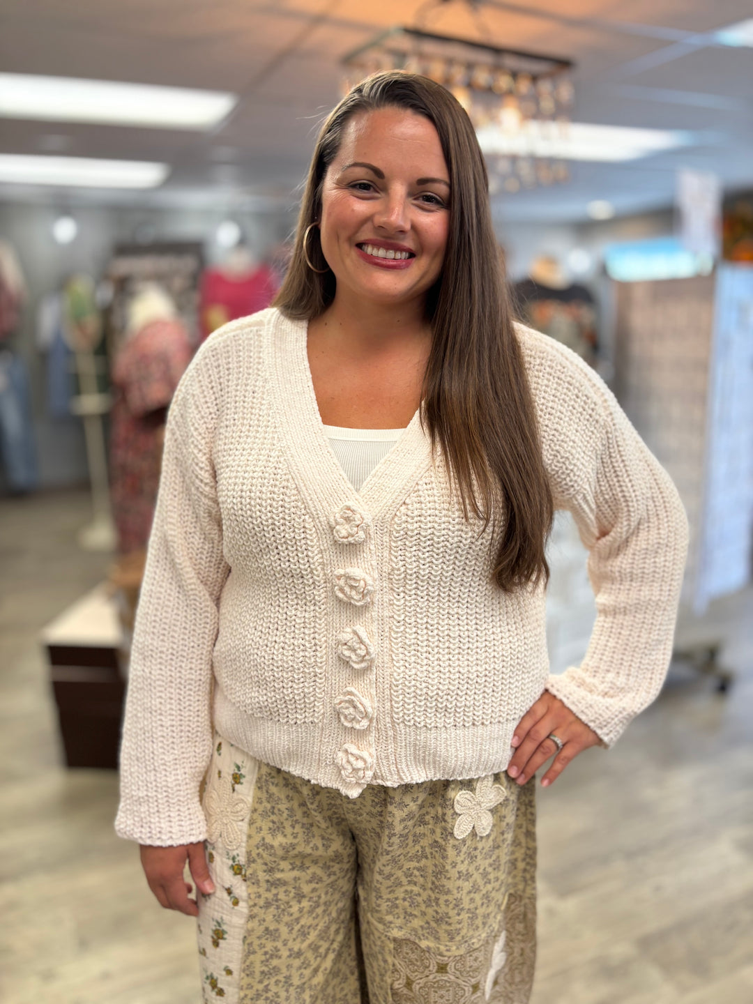 Cream Puff Cardigan by POL-Tops-POL-Evergreen Boutique, Women’s Fashion Boutique in Santa Claus, Indiana