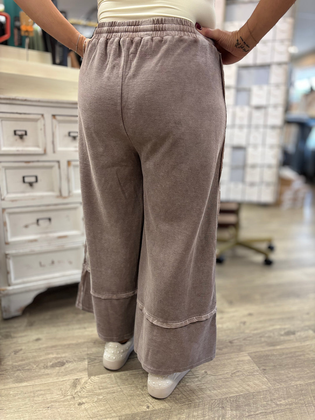 You Belong With Me Mineral Washed Pants-Bottoms-Easel-Evergreen Boutique, Women’s Fashion Boutique in Santa Claus, Indiana