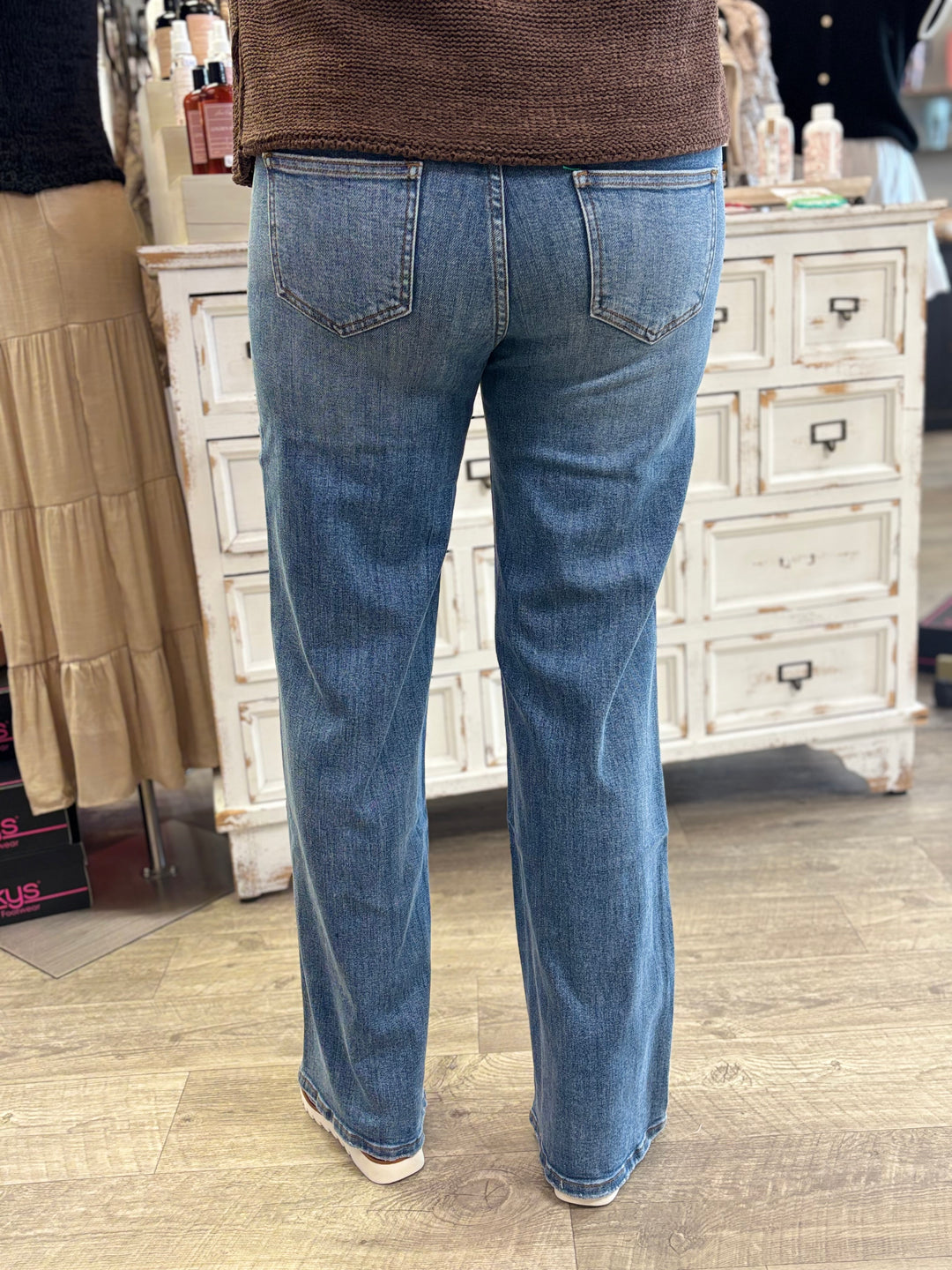 The Elsie Wide Leg Jeans-Denim-Anniewear-Evergreen Boutique, Women’s Fashion Boutique in Santa Claus, Indiana