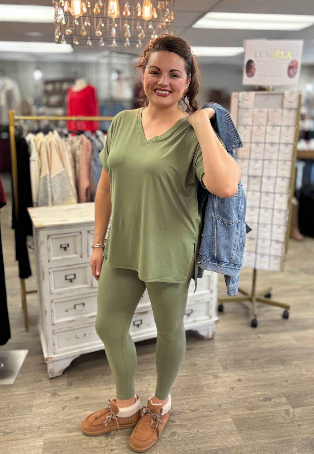 Brushed Microfiber Lounge Set-Activewear Sets-Zenana-Evergreen Boutique, Women’s Fashion Boutique in Santa Claus, Indiana