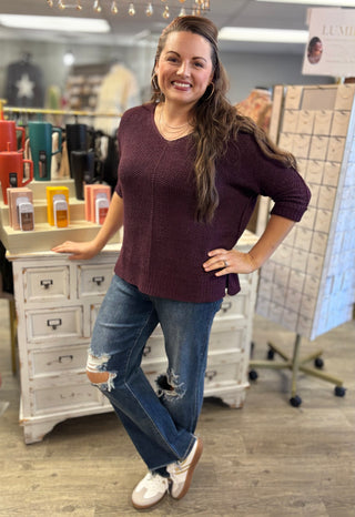 Alpine Glow Crew Neck Knit Sweater-Tops-Evergreen Boutique-Evergreen Boutique, Women’s Fashion Boutique in Santa Claus, Indiana