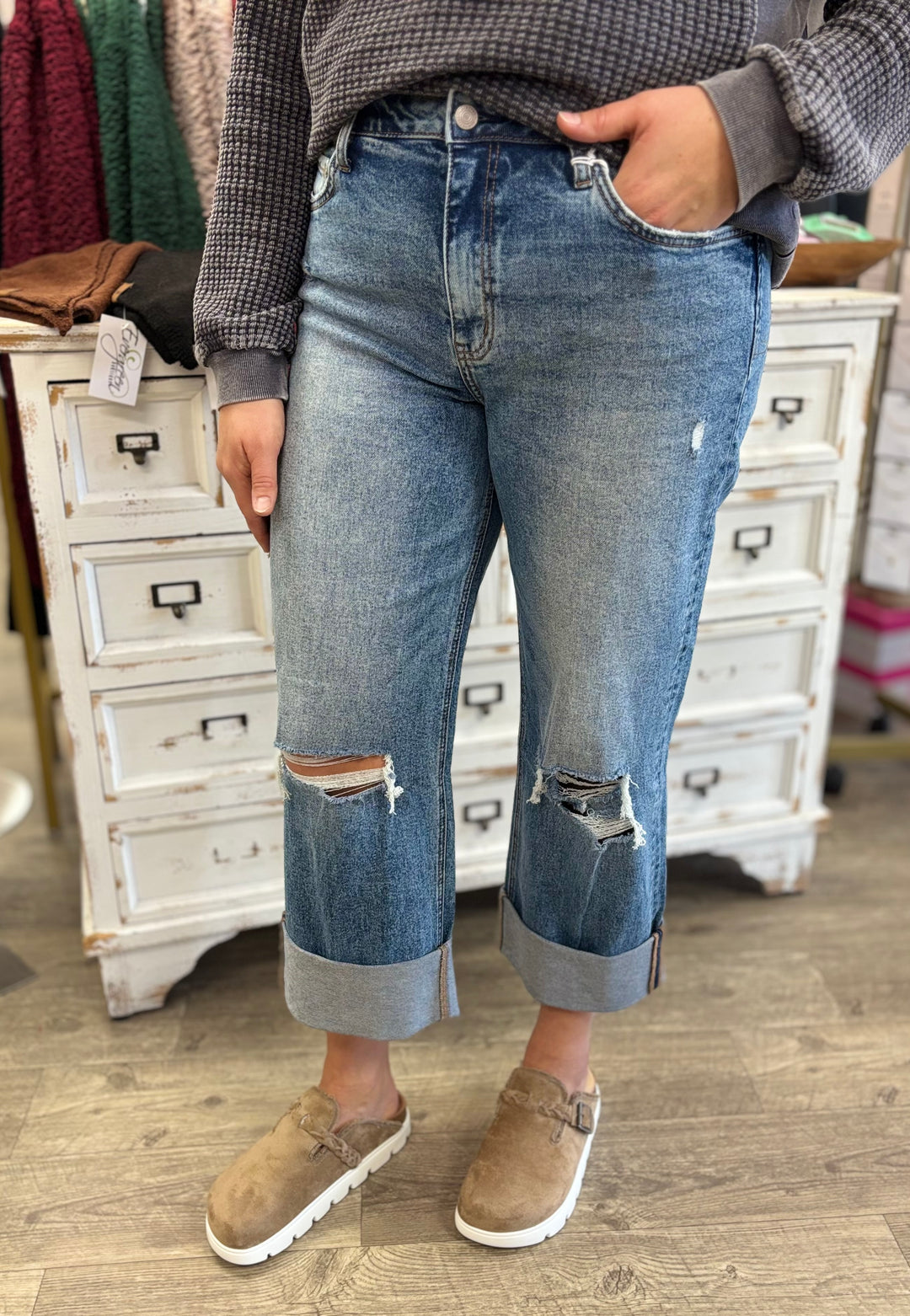 The Rosy Super High Baggy Wide Jean