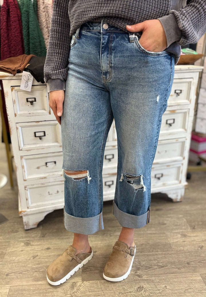 The Rosy Super High Baggy Wide Jean