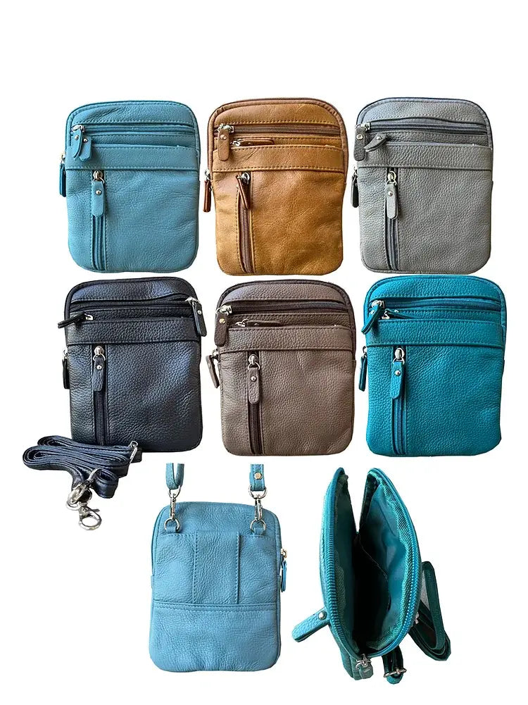 Cowhide Leather Crossbody-Handbags-Roma Leathers, Inc.-Evergreen Boutique, Women’s Fashion Boutique in Santa Claus, Indiana