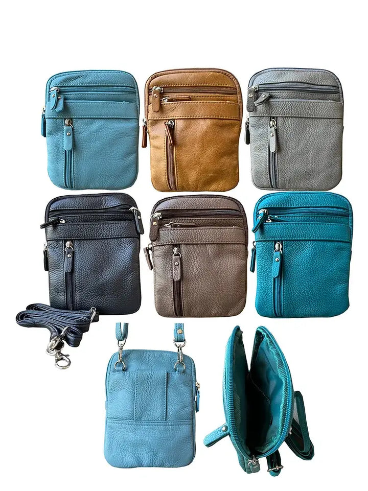 Cowhide Leather Crossbody-Handbags-Roma Leathers, Inc.-Evergreen Boutique, Women’s Fashion Boutique in Santa Claus, Indiana