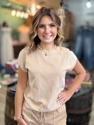 The Aria Shorts and Top Set-Tops-Hyfve-Evergreen Boutique, Women’s Fashion Boutique in Santa Claus, Indiana