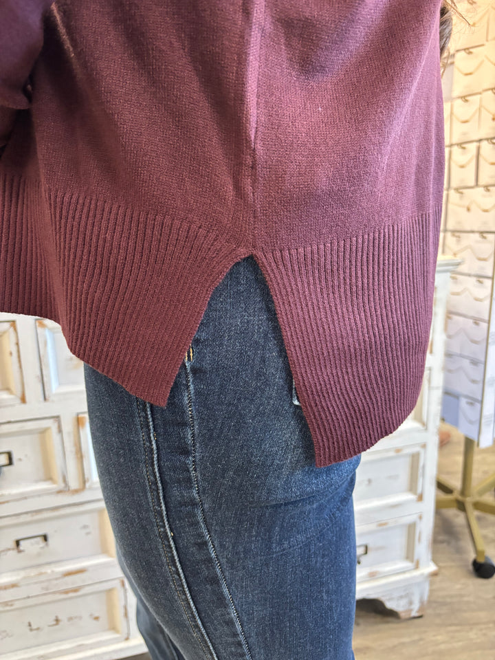 The Sugarplum Drop Shoulder Sweater-Tops-HYFVE-Evergreen Boutique, Women’s Fashion Boutique in Santa Claus, Indiana