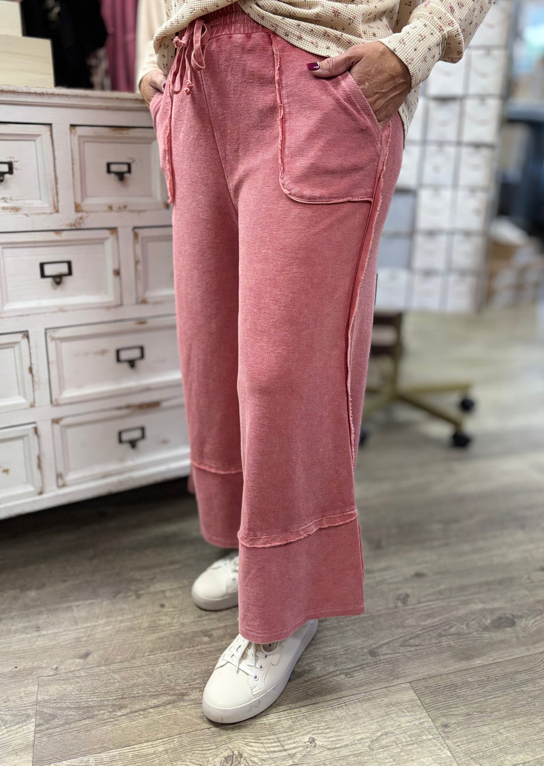 You Belong With Me Mineral Washed Pants-Bottoms-Easel-Evergreen Boutique, Women’s Fashion Boutique in Santa Claus, Indiana