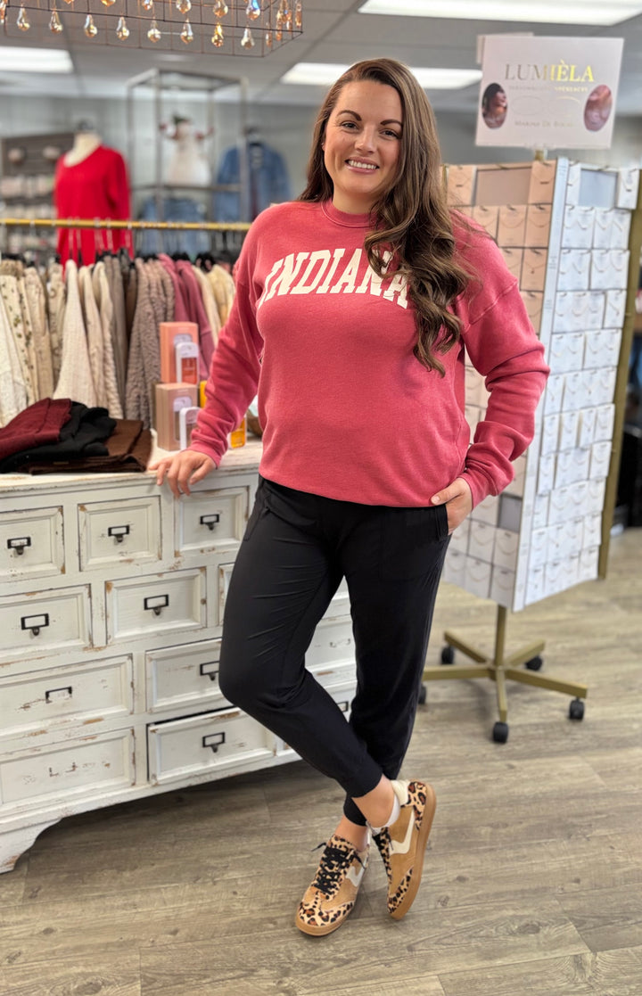 Twist & Shout High Waist Joggers-Joggers-Rae Mode-Evergreen Boutique, Women’s Fashion Boutique in Santa Claus, Indiana