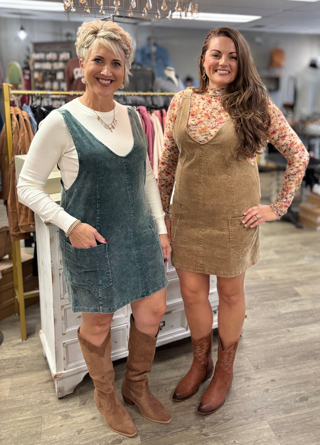 The Corinne Corduroy Dress-Dresses-Hem & Thread-Evergreen Boutique, Women’s Fashion Boutique in Santa Claus, Indiana