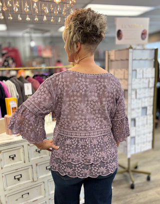 Lace Meets Crochet White Blouse