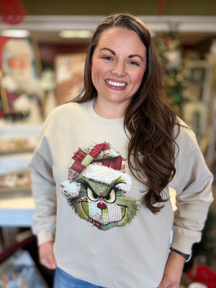 You're A Mean One Grinch Sweatshirt-Tops-LICT Apparel-Evergreen Boutique, Women’s Fashion Boutique in Santa Claus, Indiana