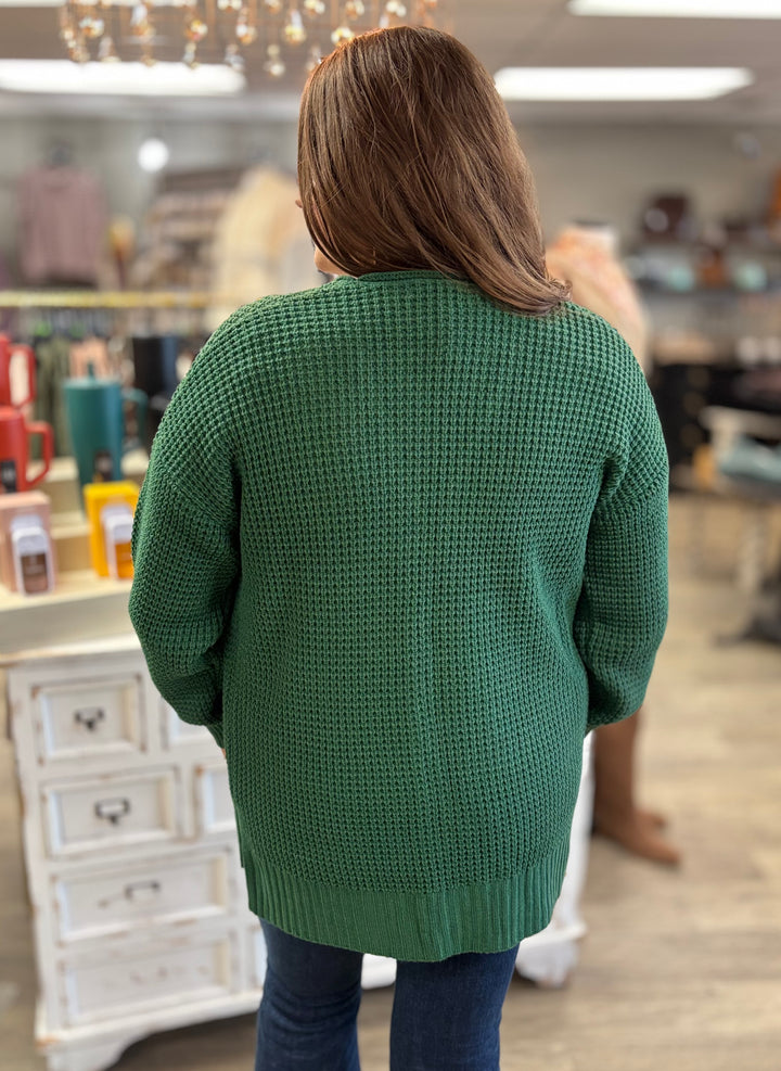 Isabella Waffle Knit Cardigan-Cardigans-Zenana-Evergreen Boutique, Women’s Fashion Boutique in Santa Claus, Indiana