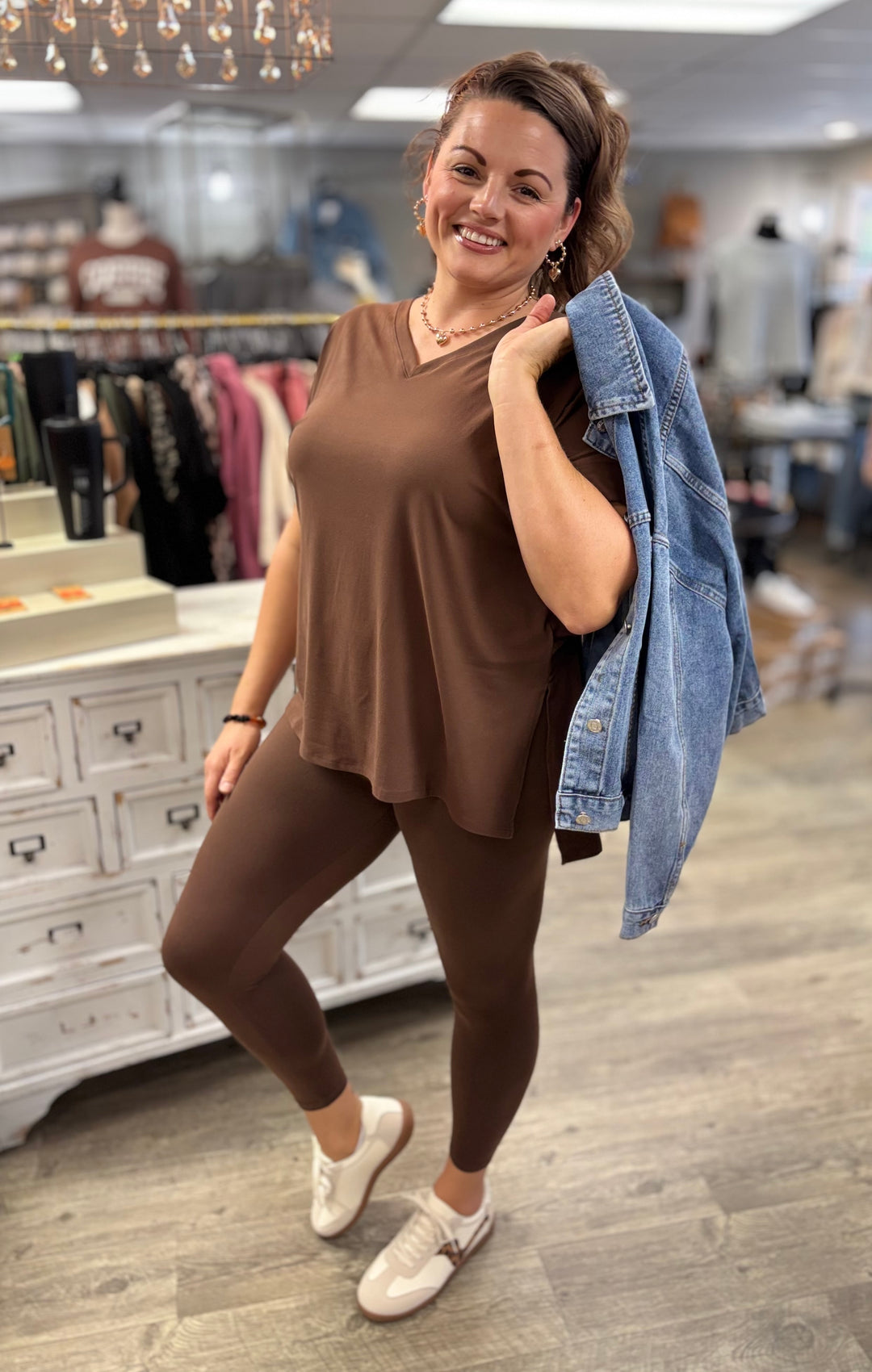 Brushed Microfiber Lounge Set-Activewear Sets-Zenana-Evergreen Boutique, Women’s Fashion Boutique in Santa Claus, Indiana