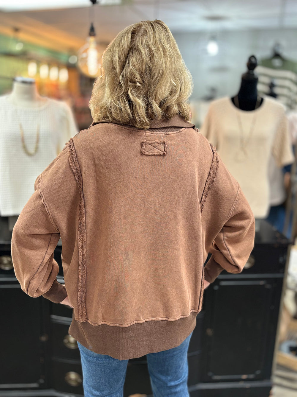 The Holden Vintage Washed Pullover-Tops-In Loom-Evergreen Boutique, Women’s Fashion Boutique in Santa Claus, Indiana