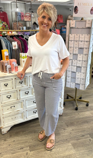 Major Striped Energy Barrel Jeans