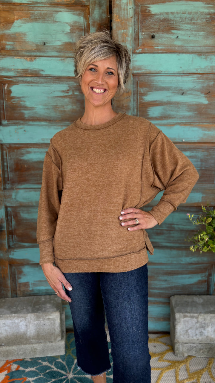 Carmen Exposed Seam Sweater-Sweaters-Zenana-Evergreen Boutique, Women’s Fashion Boutique in Santa Claus, Indiana