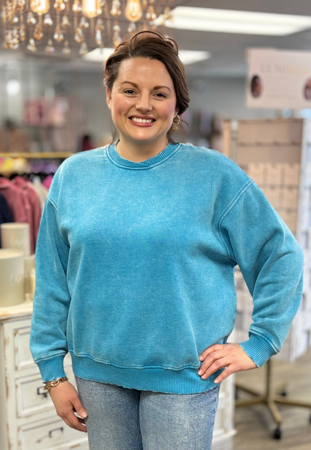 Chill Mode Acid Wash Fleece Pullover