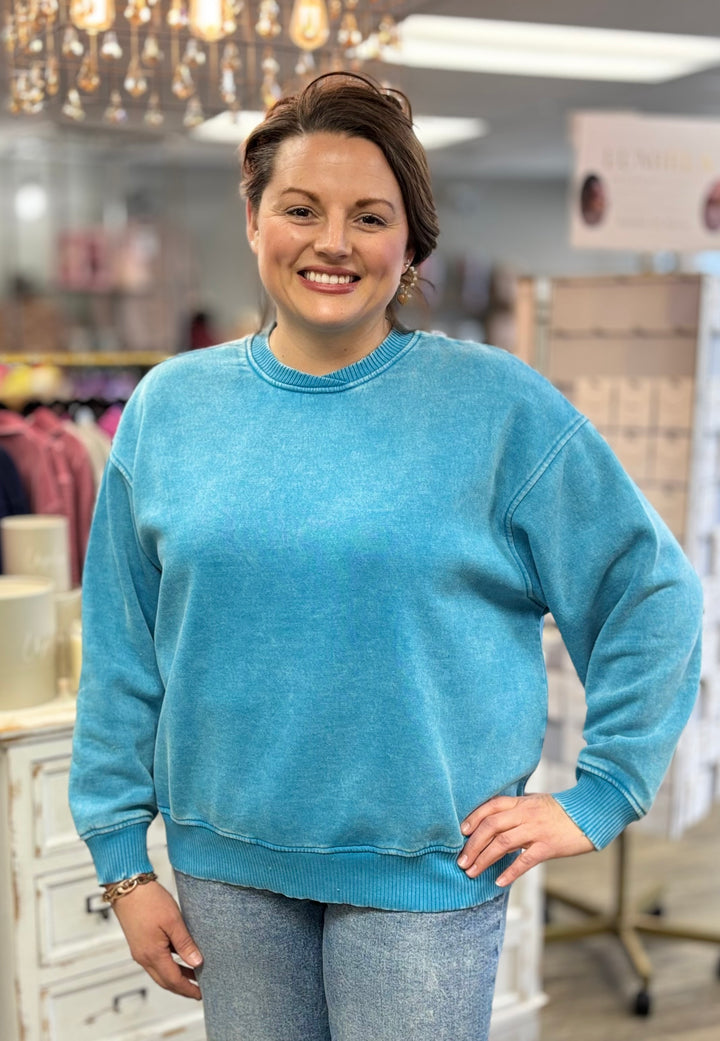 Chill Mode Acid Wash Fleece Pullover