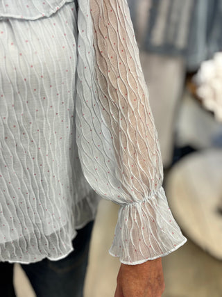 Dot Your Eyes Chiffon Top