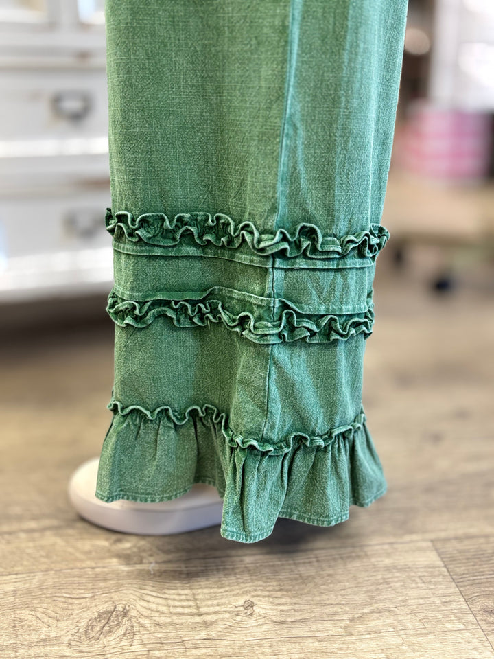 Frill Seeker Tiered Ruffled Pants-Bottoms-Mittoshop-Evergreen Boutique, Women’s Fashion Boutique in Santa Claus, Indiana