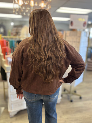 Cafe Sweets Suede Collar Jacket