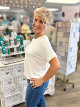Easy Rhythm Ribbed Top