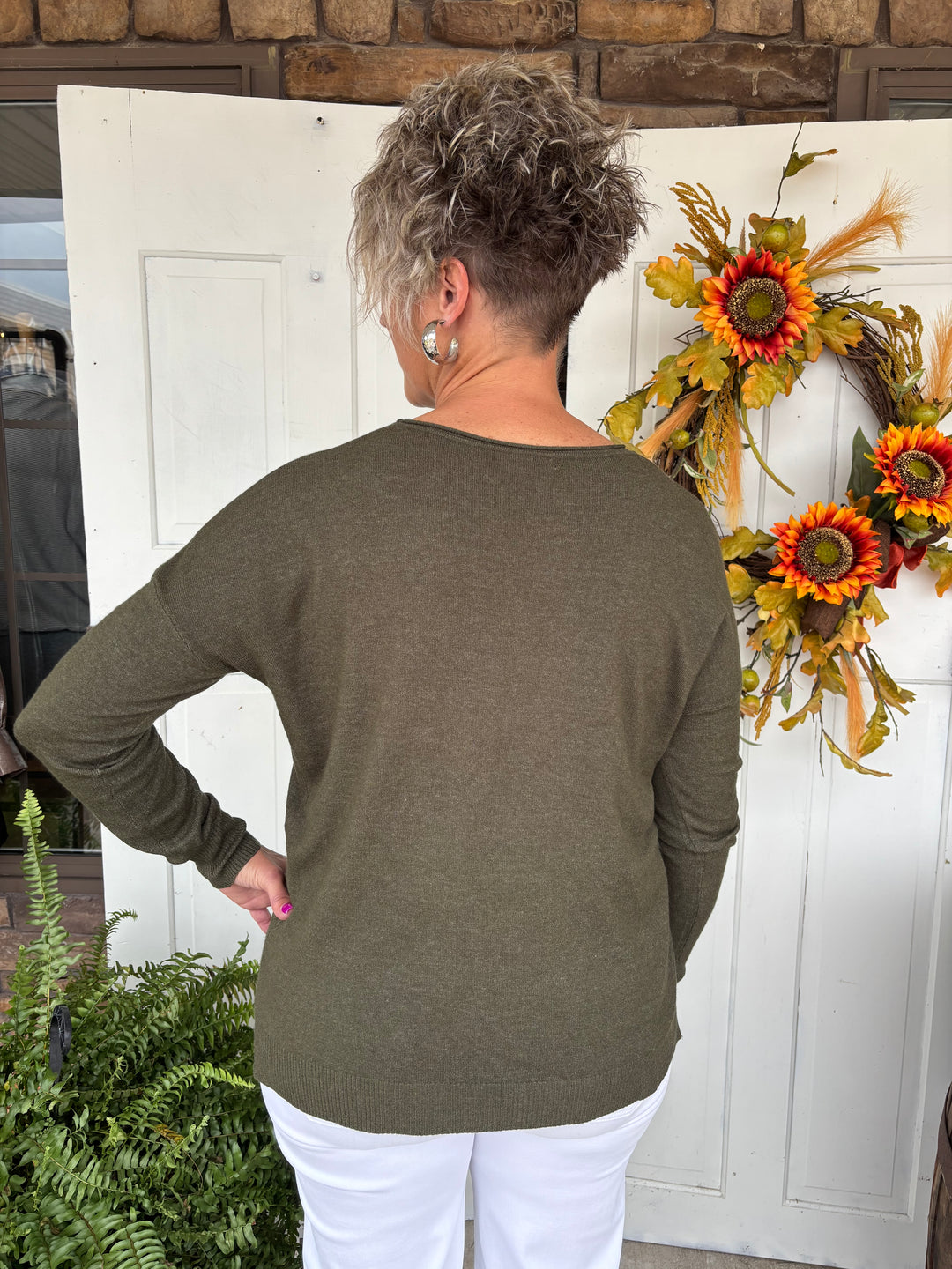 The Kennsington Front Seam Sweater-Tops-Zenana-Evergreen Boutique, Women’s Fashion Boutique in Santa Claus, Indiana